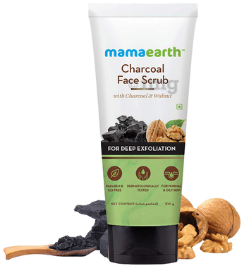 Mamaearth Charcoal Face Scrub | Paraben & SLS-Free | For All Skin Types