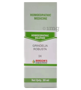 Bakson's Homoeopathy Grindelia Robusta Dilution 3X Bakson's Homoeopathy Grindelia Robusta Dilution 3X