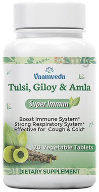 Vaamveda Tulsi, Giloy Amla Super Immun Vegetable Tablet