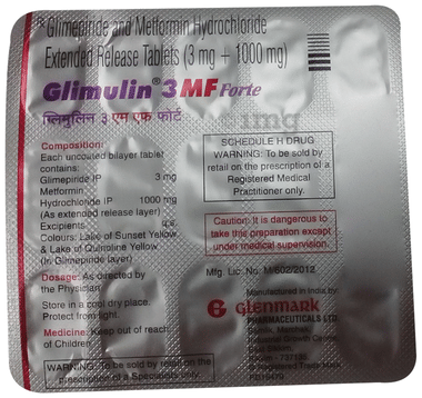 Glimulin 3MF Forte Tablet ER
