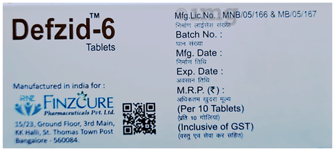 Defzid 6 Tablet image