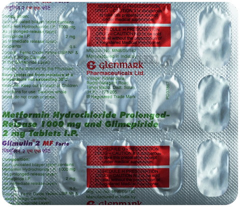 Glimulin 2MF Forte Tablet PR image Glimulin 2MF Forte Tablet PR image