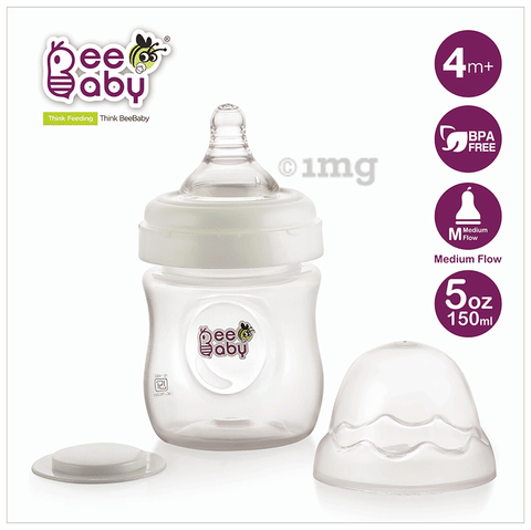 BeeBaby Ease Wide Neck Baby Feeding Bottle with Medium Flow Anti