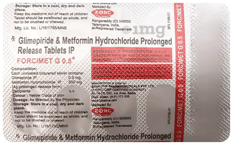 Forcimet G 0.5 Tablet PR image Forcimet G 0.5 Tablet PR image