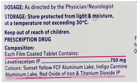 Keppra 750mg Tablet image Keppra 750mg Tablet image