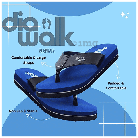 Blue dia shop slippers