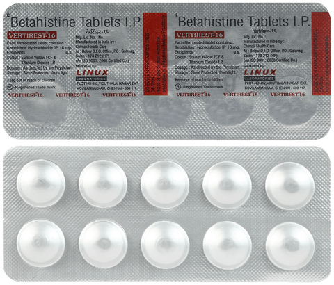 Vertirest 16mg Tablet image
