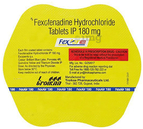 Fexair 180mg Tablet image