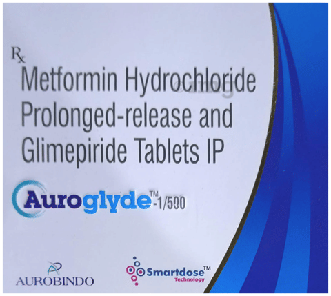 Auroglyde 1/500 Tablet PR image Auroglyde 1/500 Tablet PR image