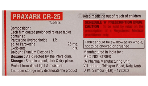 Praxark CR 25 Tablet image