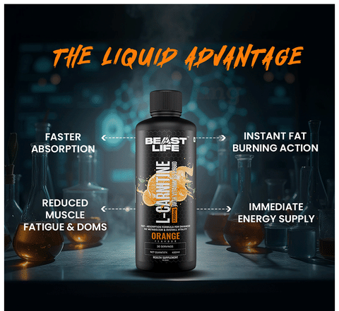 BeastLife Liquid L-Carnitine 1100mg with Vitamin B5 Orange: Buy bottle of 450.0 ml Liquid at best price in India | 1mg BeastLife Liquid L-Carnitine 1100mg with Vitamin B5 Orange: Buy bottle of 450.0 ml Liquid at best price in India | 1mg