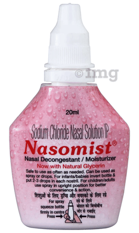 Nasomist Saline Nasal Spray Nasal Decongestant Moisturizer for