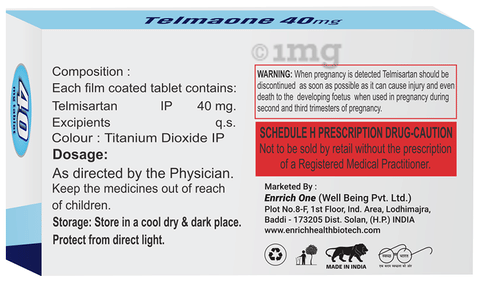 Telmaone 40mg Tablet image