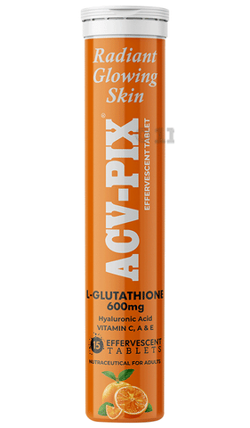 acv effervescent tablets with glutathione ACV-PIX L-Glutathione 600mg Effervescent Tablet Orange