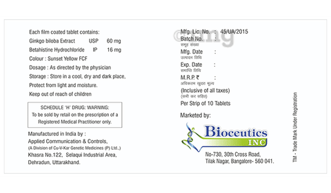 Ginkgovert Tablet image
