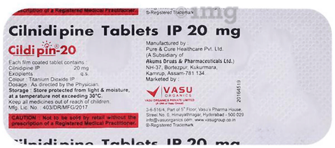 Cildipin 20mg Tablet image
