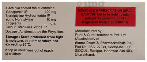 Gabacrine NT 100 Tablet