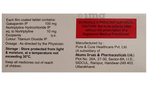 Gabacrine NT 100 Tablet image Gabacrine NT 100 Tablet image