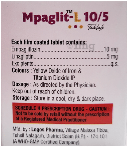 Mpaglit-L 10/5 Tablet image