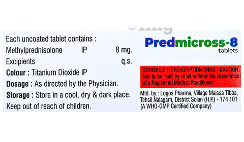 Predmicross 8 Tablet image Predmicross 8 Tablet image