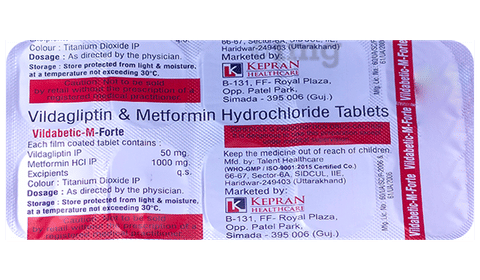 Vildabetic-M Forte Tablet image