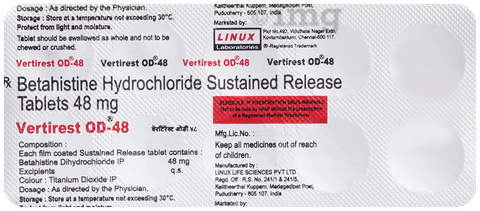 Vertirest OD 48mg Tablet image Vertirest OD 48mg Tablet image