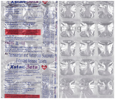 Xstan Beta 40mg/25mg Tablet ER