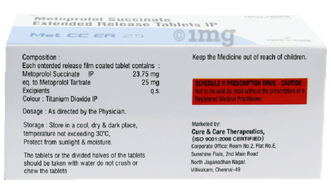 Met CC ER 25 Tablet image Met CC ER 25 Tablet image