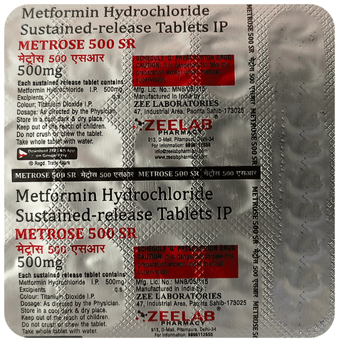 MetROSE 500mg Tablet SR image