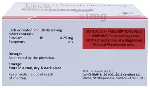 Etired 0.25 MD Tablet image Etired 0.25 MD Tablet image