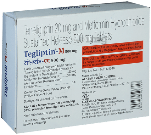 Tegliptin-M 500mg Tablet SR