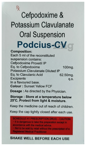 Podcius-CV Oral Suspension Mango