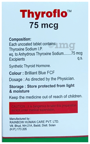 Thyroflo 75mcg Tablet image