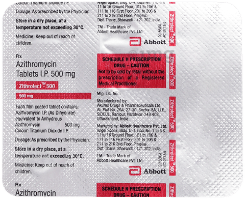 Zithrolect 500 Tablet image