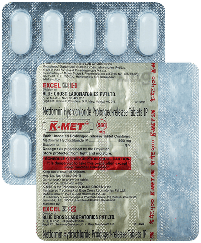 K-Met 500mg Tablet PR image
