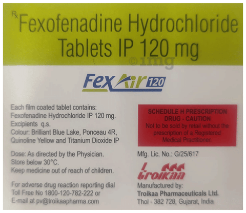 Fexair 120mg Tablet image Fexair 120mg Tablet image