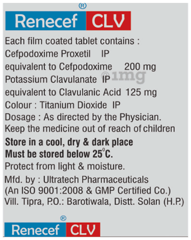 Renecef CLV Tablet image