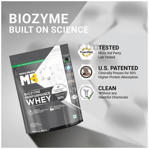 MuscleBlaze Biozyme Performance Whey Protein Powder | Flavour ...