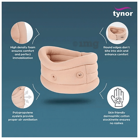 Tynor B-02 Soft Cervical Collar with Support Medium: Buy packet of 1.0 Unit  at best price in India
