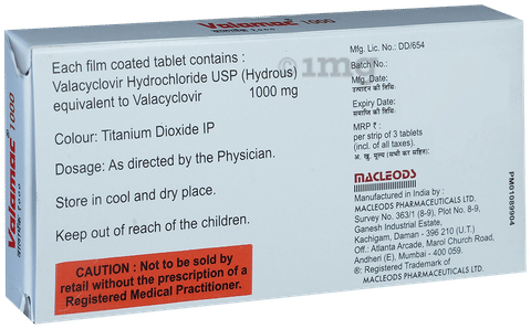 Valamac 1000mg Tablet image Valamac 1000mg Tablet image