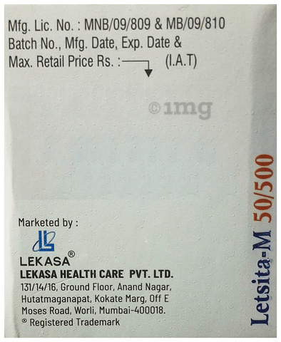 Letsita-M 50/500 Tablet image Letsita-M 50/500 Tablet image