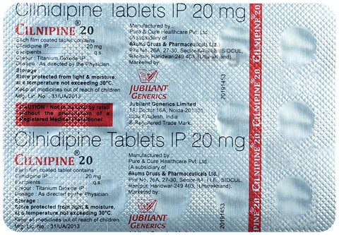 Cilnipine 20 Tablet