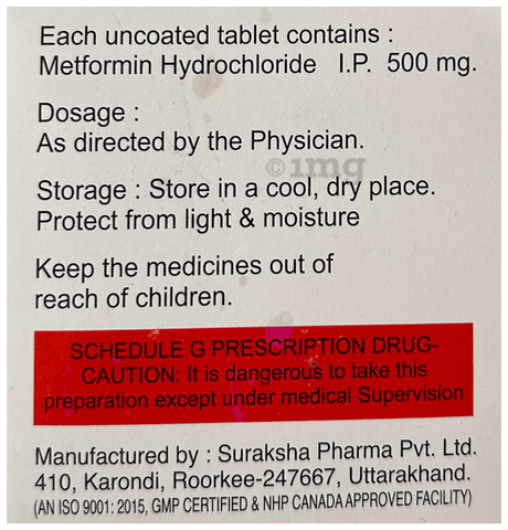 Sugatab 500 Tablet image