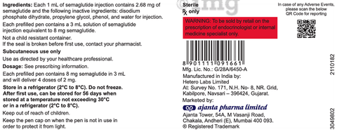 ingredients in semaglutide injection What Is Ozempic Made of? and Sources and a shorter life Buy Ozanta 2 mg Injection