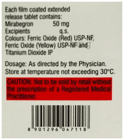 Mirago 50 Tablet ER image