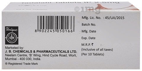 Tadalafil 2.5mg tablets india