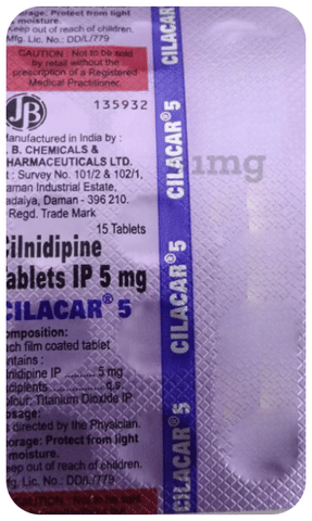 Cilacar 5 Tablet image