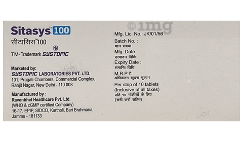 Sitasys 100mg Tablet image Sitasys 100mg Tablet image