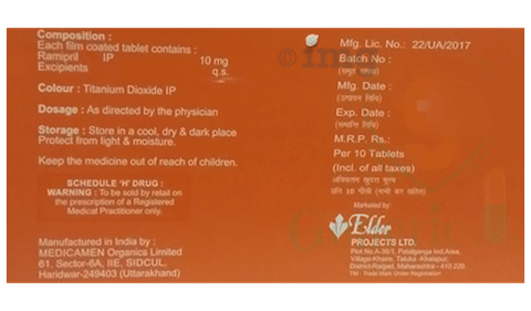Eldapril 10mg Tablet image