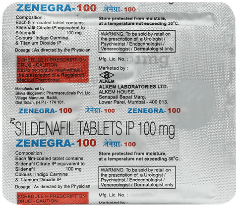 Zenegra 100 Tablet image